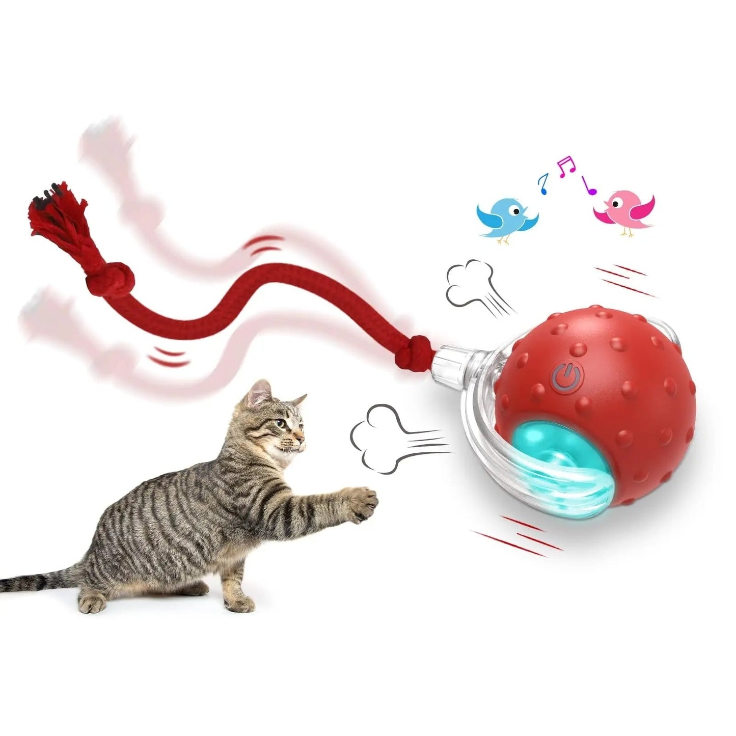 Interactive Cat Toy Ball Super Drive Cat Rolling Ball - mattszone